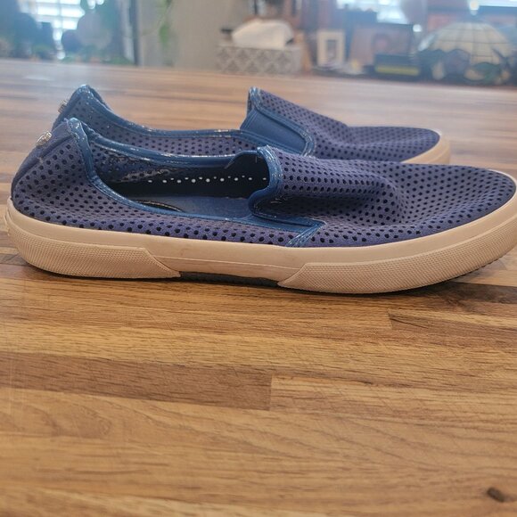 Michael Kors Women's Brett Slip-On Sneakers Suede Electrc Blue - Picture 6 of 15